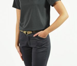 Ladies Office Chino Short - Charcoal